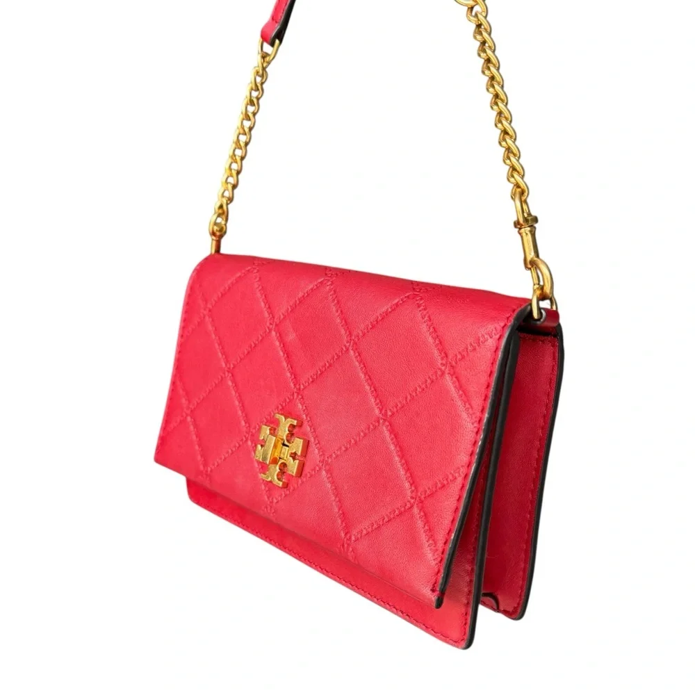 Tory Burch Georgia Turn Lock Mini Bag Red Crossbody
